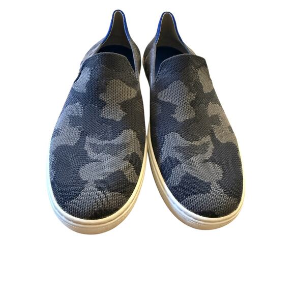 Rothys The Sneaker Gray Blue Camo Women's Slip On Low Top Shoes 8.5W Comfortable - Picture 10 of 11